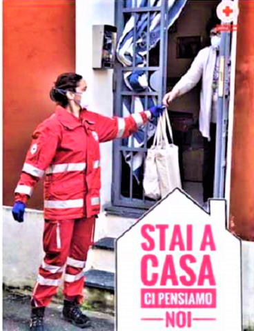 Servizio Croce Rossa Italiana per consegna spesa a Brentino Belluno